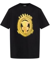Versace - T-Shirt With Printed Logo - Lyst