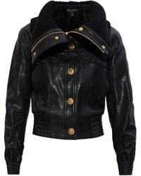 Balmain - Leather Jacket - Lyst