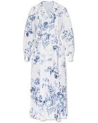 Erdem 'kendrick' Floral Dress - White