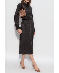 Fendi - Silk Dress With Belt - Lyst