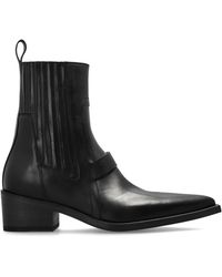 Rick Owens - Leather Ankle Boots 'Pointed Sliver' - Lyst
