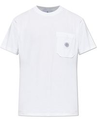 Stone Island - T-Shirt With Pocket - Lyst
