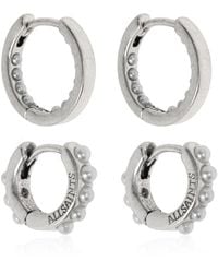 AllSaints - Set Of Two Pairs Of Earrings - Lyst