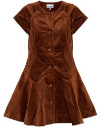 Ganni - Corduroy Dress - Lyst