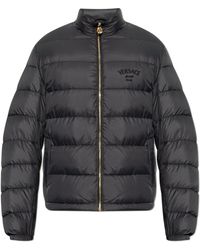 Versace - Puffer Jacket With Stand-Up Collar - Lyst