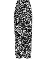 Balenciaga - Trousers With Logo - Lyst