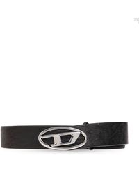 DIESEL - 'Oval D Logo B-1Dr-Layer' Leather Belt - Lyst
