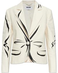 Moschino - Cotton Blazer With Print - Lyst