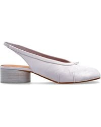 Maison Margiela - Leather Heeled Shoes With 'Tabi' Toe - Lyst