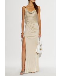 Versace - Long Dress With A Slit - Lyst