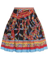 Dolce & Gabbana - Skirt With 'Carretto' Print - Lyst