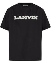 Lanvin - T-Shirt With A Logo - Lyst