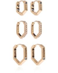 AllSaints - Set Of Three Pairs Of Earrings, - Lyst