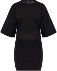 Jacquemus - Wool Dress With Embroidered Logo - Lyst