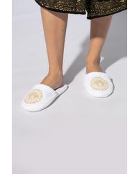 Versace - Slippers With Logo - Lyst