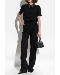 Versace - Top With Applications On The Collar - Lyst