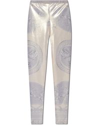 Versace - Leggings With La Coupe Des Dieux Print - Lyst