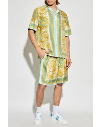Versace - Silk Shirt With Short Sleeves - Lyst
