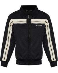 Palm Angels - Zip-Up Sweatshirt With Embroidered Logo - Lyst