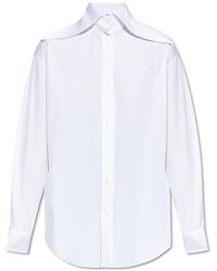 McQueen - Shirt With Decorative Collar - Lyst