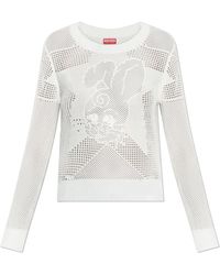 KENZO - Sweater With Decorative Knit - Lyst