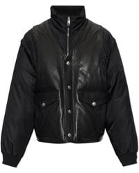 Versace - Down Jacket With Mixed Materials - Lyst