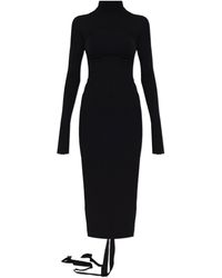 Balenciaga - Dress With Stand-Up Collar - Lyst