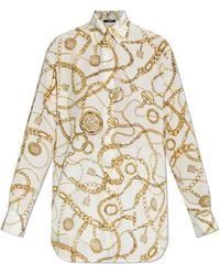 Balmain - Silk Shirt With Print - Lyst