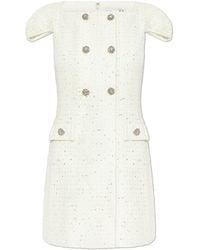 Self-Portrait - Tweed Dress With Shimmering Sequins - Lyst