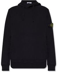 Black hoodie stone island Clearance