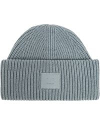 Acne Studios - Wool Beanie With Logo - Lyst
