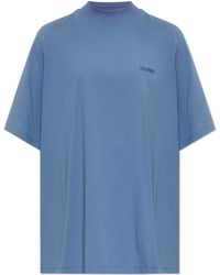 The Attico - T-Shirt With Shoulder Pads - Lyst