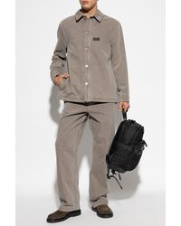 Ferragamo - Denim Shirt With Logo Patch - Lyst