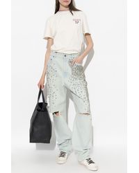 Golden Goose - Jeans With Crystals, , Light - Lyst