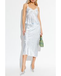 LoveShackFancy - Silk Top 'Lirena' - Lyst