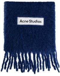 Acne Studios - Scarf With Logo - Lyst