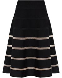 Balmain - Flared Skirt With Transparent Panels - Lyst
