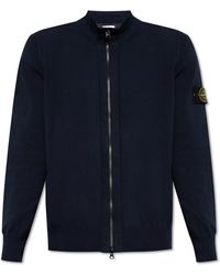 Stone Island - Cardigan With Stand-up Collar, - Lyst