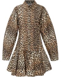 Ganni - Animal Print Dress - Lyst