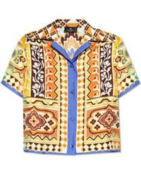 Etro - Silk Short-Sleeve Shirt - Lyst