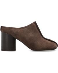 MM6 by Maison Margiela - Suede Heeled Mules - Lyst