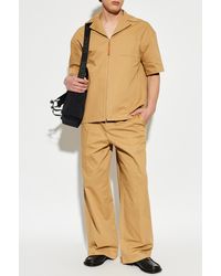 Loewe - Cotton Pleated Trousers - Lyst