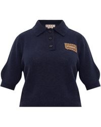Tシャツ・カットソー Marni Polo Sweater In Dark Blue Cashmere Marni Polo Sweater In Dark Blue Cashmere | POMD0035E0UFX32500B80
