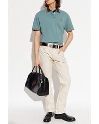 Versace - Polo Shirt With Embroidered Logo - Lyst