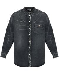 Moschino - Denim Shirt With Logo - Lyst