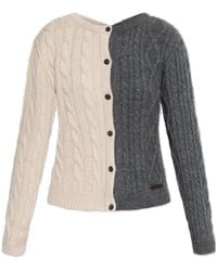 Moschino - Cardigan With Decorative Knit - Lyst