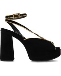 Etro - Velvet Platform Sandals - Lyst