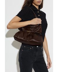 Balmain - 'Sphynx Medium' Leather Bag With Logo - Lyst