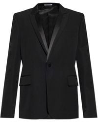 McQueen - Wool Blazer With Silk Lapels - Lyst