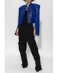 The Mannei - ‘Baku’ Cropped Leather Jacket - Lyst